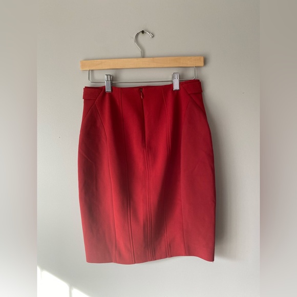 WHBM Red Pencil Skirt Size 00 - Picture 3 of 10